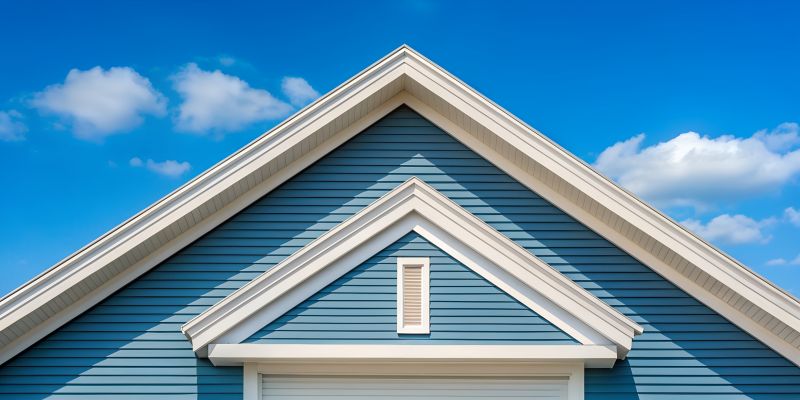 Blue Siding Installation